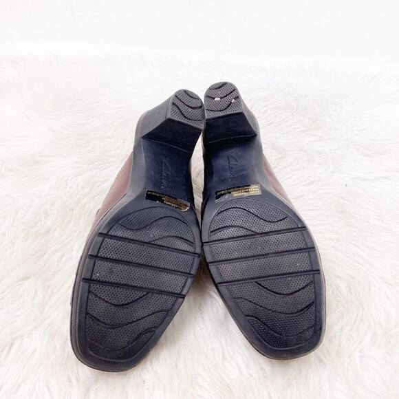 Clarks Bendables 8 M Womens Brown Leather Buckle Comfort Clogs - Picture 8 of 8